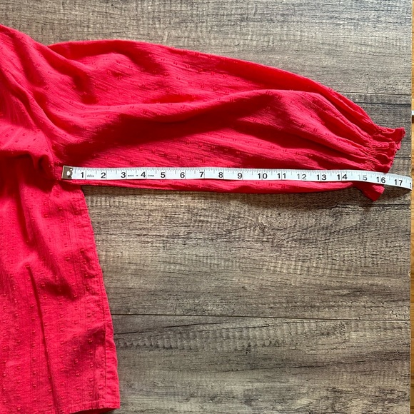 J Crew Factory Artist top in red swiss dot. Medium. Like new condition! - Picture 9 of 11